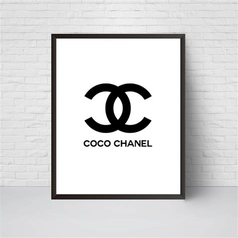 grily chanel wallpaper items black and white|Black and White Chanel Wall Art .